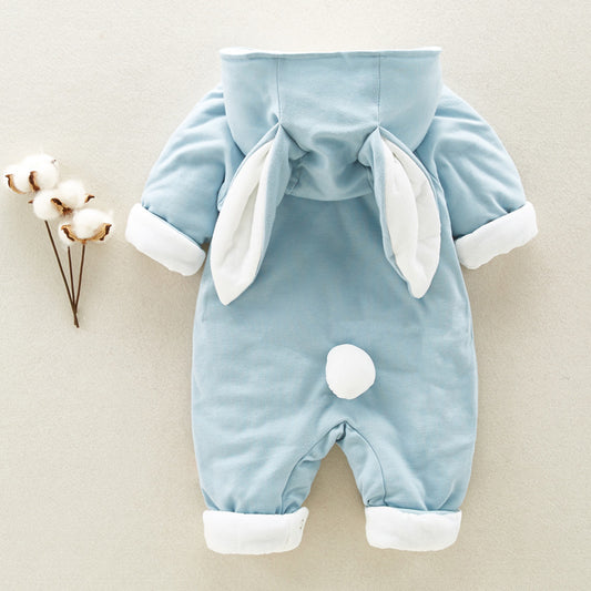 Thick Cotton Hooded Baby Romper