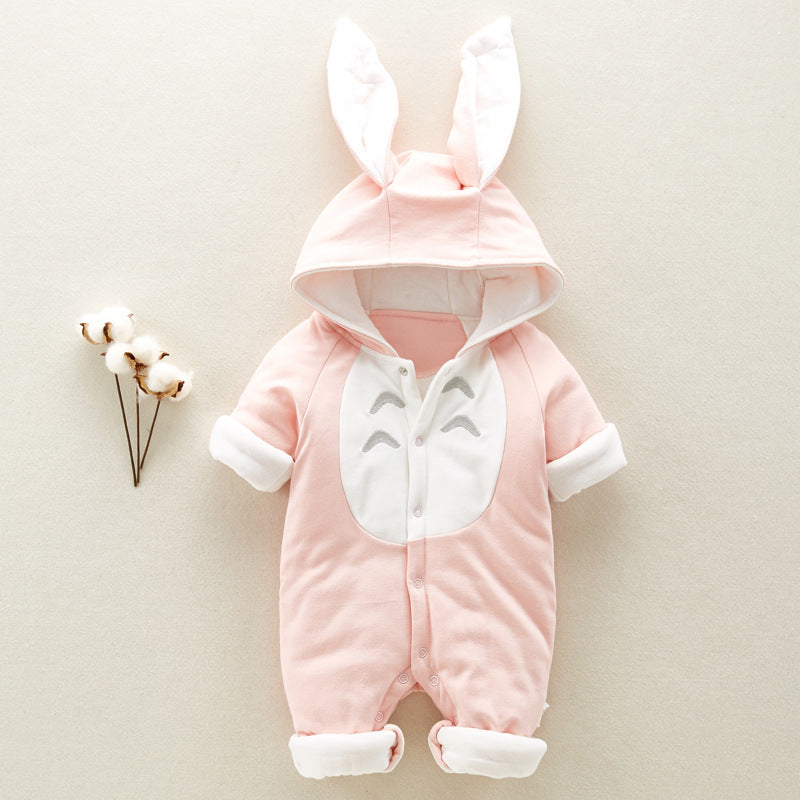 Thick Cotton Hooded Baby Romper