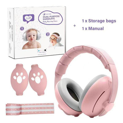 Baby Earmuffs Dual-purpose Head-mounted Noise Protection Sleep - Farazirra