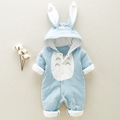 Thick Cotton Hooded Baby Romper
