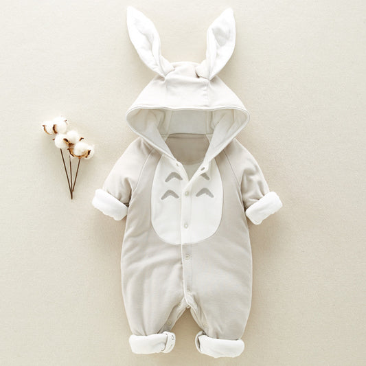 Thick Cotton Hooded Baby Romper