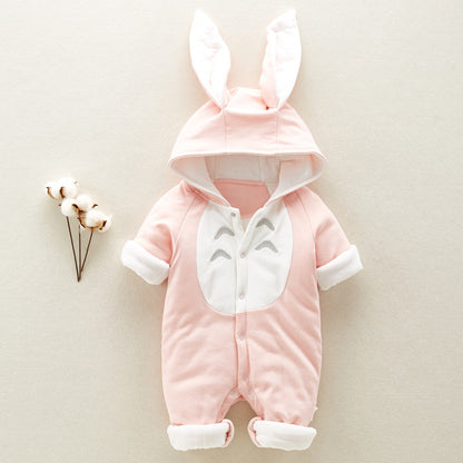 Thick Cotton Hooded Baby Romper