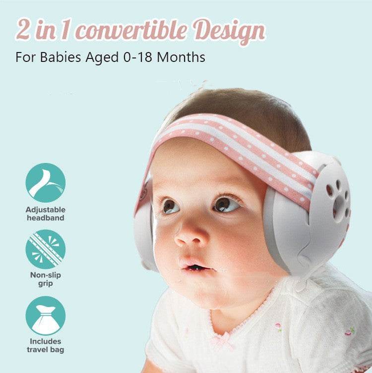 Baby Earmuffs Dual-purpose Head-mounted Noise Protection Sleep - Farazirra