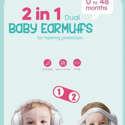Baby Earmuffs Dual-purpose Head-mounted Noise Protection Sleep - Farazirra