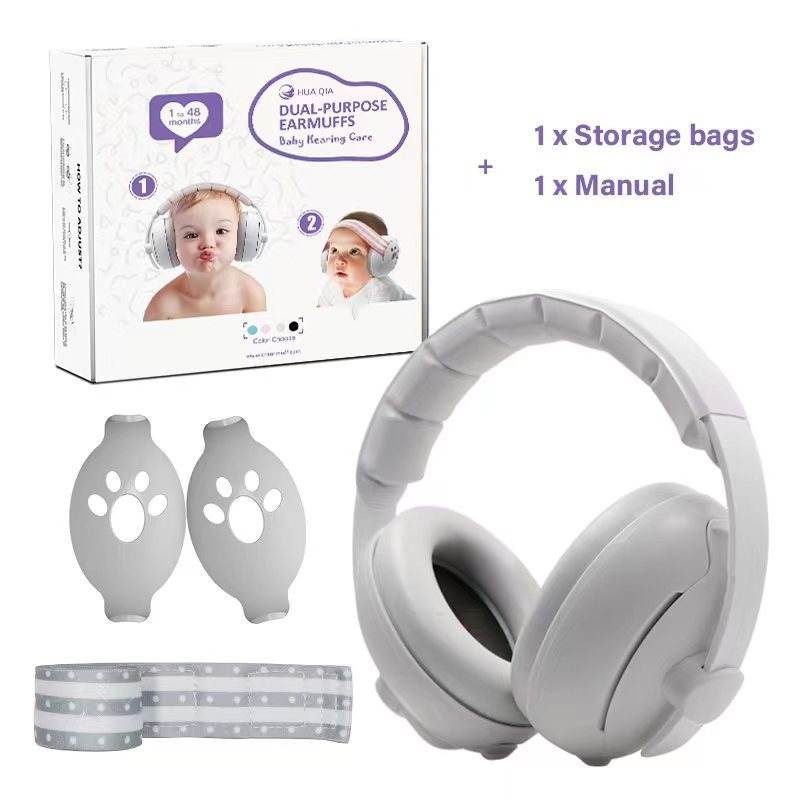 Baby Earmuffs Dual-purpose Head-mounted Noise Protection Sleep - Farazirra