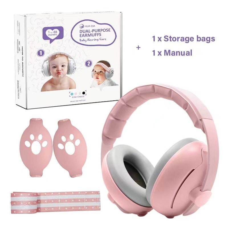Baby Earmuffs Dual-purpose Head-mounted Noise Protection Sleep - Farazirra