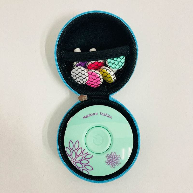 Portable nail art tools in colorful case – complete manicure and nail design kit