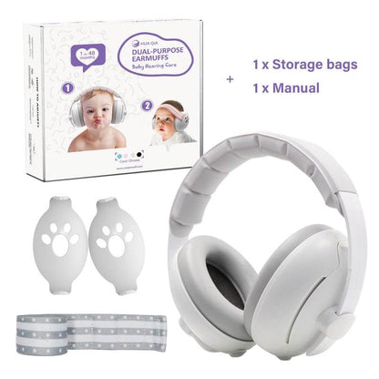 Baby Earmuffs Dual-purpose Head-mounted Noise Protection Sleep - Farazirra